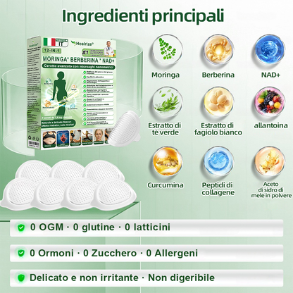 Negozio Ufficiale| H𝐞a𝐥r𝐢z𝐞® 12-IN-1 Morin𝑎 * B𝐞r𝐛e𝐫i𝐧e * N𝐀D+ Avanzato Nano Micronedle Patch (Un'applicazione giornaliera, cambiamenti visibili in 7 giorni)  Per obesità, pelle cadente, diabete, apnee notturne, e problemi articolari🎁🎁2