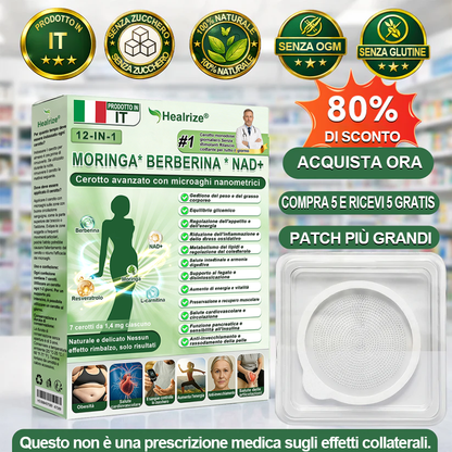 Negozio Ufficiale| H𝐞a𝐥r𝐢z𝐞® 12-IN-1 Morin𝑎 * B𝐞r𝐛e𝐫i𝐧e * N𝐀D+ Avanzato Nano Micronedle Patch (Un'applicazione giornaliera, cambiamenti visibili in 7 giorni)  Per obesità, pelle cadente, diabete, apnee notturne, e problemi articolari🎁🎁2